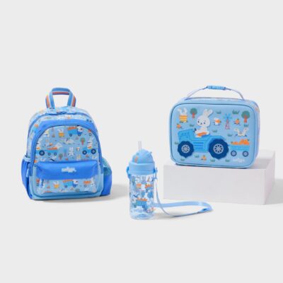 Smiggle Out & About 3 Piece Strap Bottle Bundle Blue