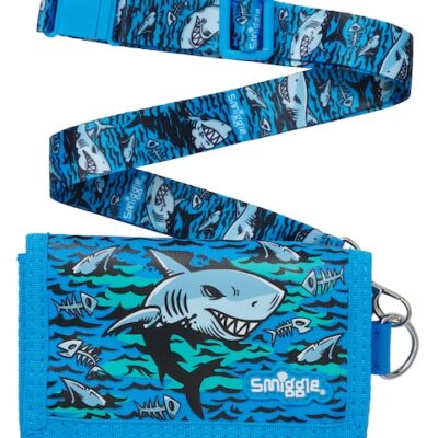 Curious Wallet With Lanyard Blue Shark