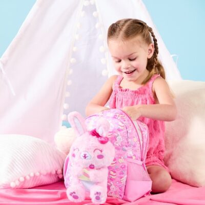 Smiggle Out & About Teeny Tiny Backpack With Detachable Plush Toy