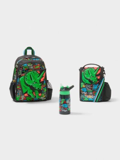 Happy Tales 3 Piece Junior Character Backpack Bundle Dinosaur
