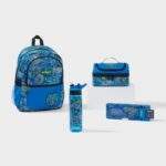 Smiggle All Stars 4 Piece Plastic Bottle Bundle: Navy Dragon