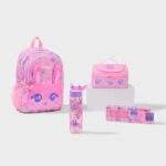 Smiggle All Stars 4 Piece Plastic Bottle Bundle: Bunny Pink