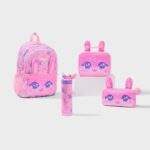 Smiggle All Stars Stainless Steel 4 Piece Bundle: Bunny Pink
