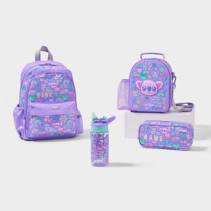 Smiggle Curious 4 Piece Junior Id Backpack Bundle Lilac