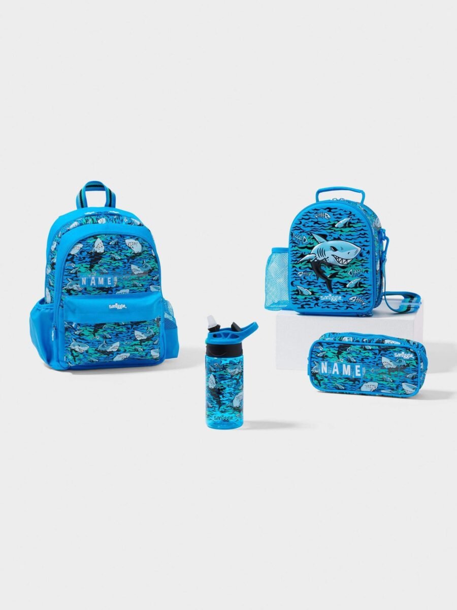 Smiggle Curious 4 Piece Junior Id Backpack Bundle Blue