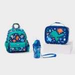 Smiggle Out & About 3 Piece Strap Bottle Bundle: Dinosaur Navy