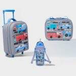 Smiggle Ready Set Go 3 Piece Trolley Bundle Vehicles Grey