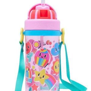 Big Dreams Teeny Tiny Plastic Drink Bottle With Strap 400Ml Pink
