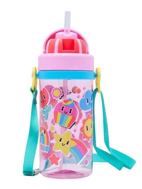 Big Dreams Teeny Tiny Plastic Drink Bottle With Strap 400Ml Pink
