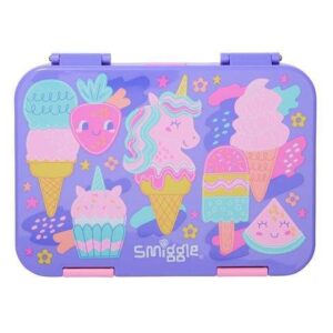 Smiggle Happy Tales Medium Happy Bento Lunchbox Lilac