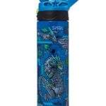 Smiggle All Stars Stainless Steel Flip Drink Bottle 520Ml: Navy Dragon