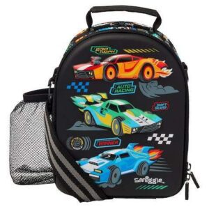 Smiggle Curious Hardtop Level Curve Lunchbox With Strap Cars