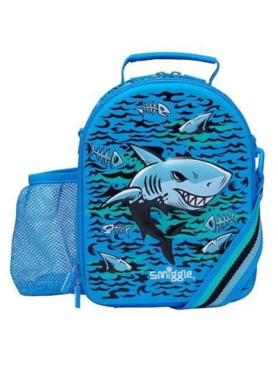 Smiggle Curious Hardtop Level Curve Lunchbox With Strap Blue