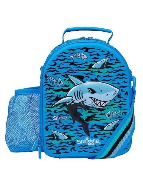 Smiggle Curious Hardtop Level Curve Lunchbox With Strap Blue