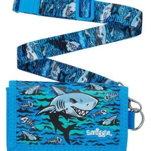 Curious Wallet With Lanyard Blue Shark
