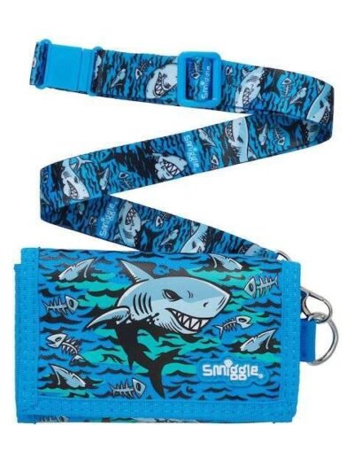 Curious Wallet With Lanyard Blue Shark