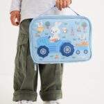 Smiggle Out & About Teeny Tiny Square Lunchbox Blue