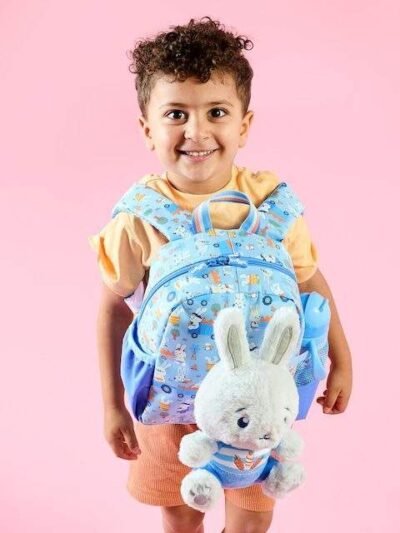 Smiggle Out & About Teeny Tiny Backpack With Detachable Plush Toy Blue
