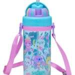 Smiggle Ready Set Go Teeny Tiny Plastic Drink Bottle With Strap 400Ml Aqua