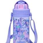 Smiggle Ready Set Go Teeny Tiny Plastic Drink Bottle With Strap 400Ml Lilac