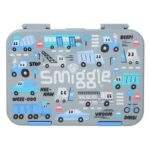 Smiggle Ready Set Go Medium Bento Lunchbox Vehicles Grey