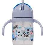 Smiggle Ready Set Go Teeny Tiny Sip Top Drink Bottle 230Ml Vehicle Grey