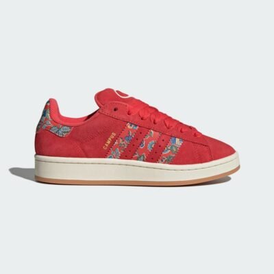 adidas Campus 00s X Liberty London Shoes Semi Lucid Red / Cream White / Gold Metallic