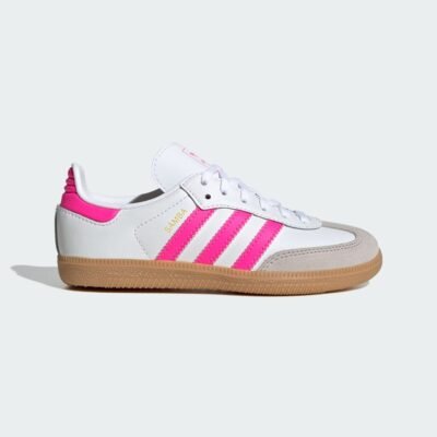 adidas Samba OG Shoes Children Cloud White / Lucid Pink / Gum