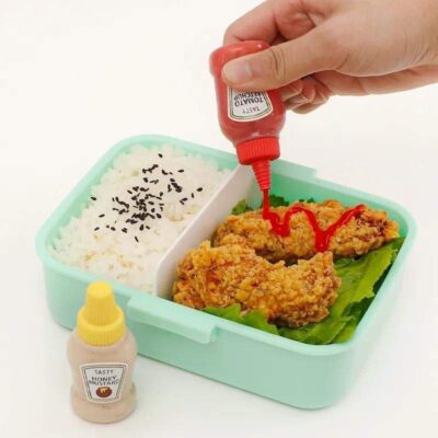 Mini Sauce Bottles – Ketchup & Mustard Set (2pcs, BPA Free)