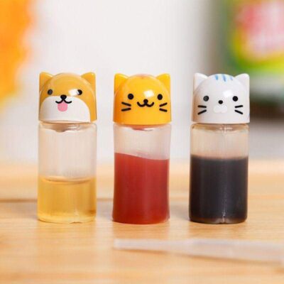 Animal Mini Sauce Bottles for Kids – 3pcs Set (BPA Free)