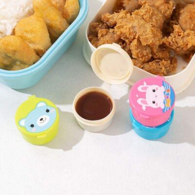 Kids Sauce Containers – 4pcs Cute Animal Set (BPA Free, Leak-Proof)