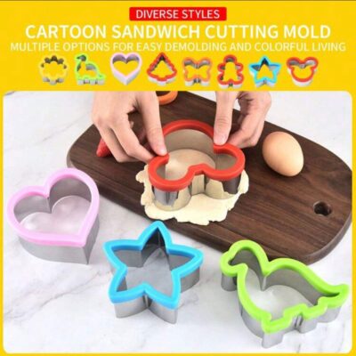 Large Sandwich Cutter Set – 4pcs (Stainless Steel, BPA Free)