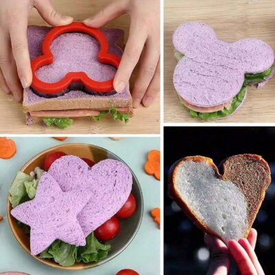Large Sandwich Cutter Set – 4pcs (Stainless Steel, BPA Free)