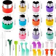 24pcs Fun Lunchbox Cutter Pack – Mini Cookie, Veggie & Fruit Stamp Molds