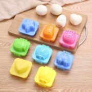 6pcs Cartoon Rice & Egg Mold Pack – Fun Lunchbox Shapers (BPA Free)