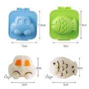 6pcs Cartoon Rice & Egg Mold Pack – Fun Lunchbox Shapers (BPA Free)