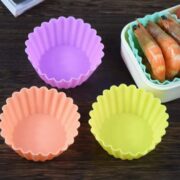 3pcs Round Silicone Lunchbox Dividers – Food Cups for Kids & Bento Box