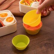 3pcs Round Silicone Lunchbox Dividers – Food Cups for Kids & Bento Box