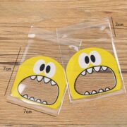 Snack Bags Small – Yellow | Cute Monster Design (100pcs)