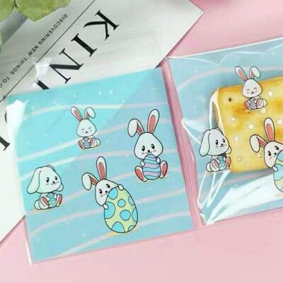 Snack Bags with Bunny Design – Medium (100 pcs)