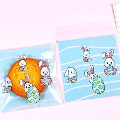 Snack Bags with Bunny Design – Medium (100 pcs)
