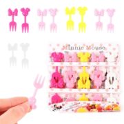 Minnie Mouse Fruit Forks Pink & White (10 pcs) - Premium Quality