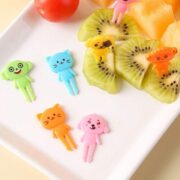Animal Fruit Picks – Cute Reusable Kids Lunch Box Toothpicks (10 pcs)