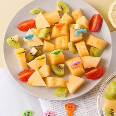 Animal Fruit Picks – Cute Reusable Kids Lunch Box Toothpicks (10 pcs)