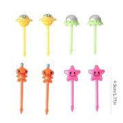 Cartoon Space & Star Lunchbox Picks – (8 pcs)