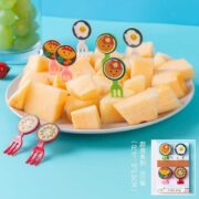 Food Cartoon Lunchbox Forks – 4 pcs Set (Pizza, Egg, Omurice & Pancake Designs)
