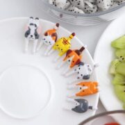 Cute Cat & Dog Lunchbox Picks – Animal Tail Food Fruit Forks | (7 pcs)