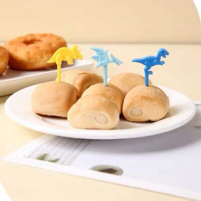 Dinosaur Food Picks Set for Kids Lunchbox & School Snacks (10 pcs)
