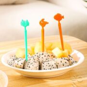 20 pcs Long Fruit Picks Set for Kids Lunchbox & Party Snacks