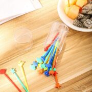 20 pcs Long Fruit Picks Set for Kids Lunchbox & Party Snacks